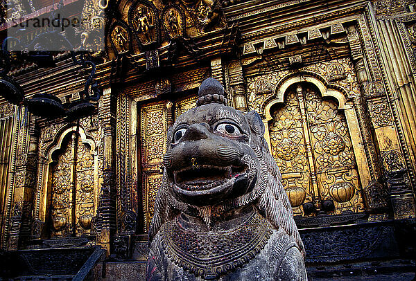 Detail eines Tempels in Changu Narayan im Kathmandu-Tal  Nepal