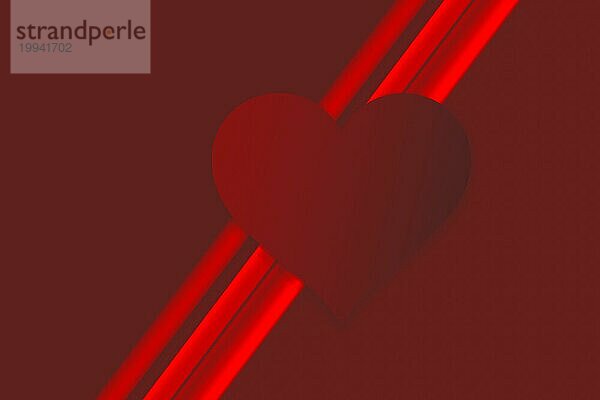 Valentinstag bunten Hintergrund mit roten Herzform als Liebe Konzept