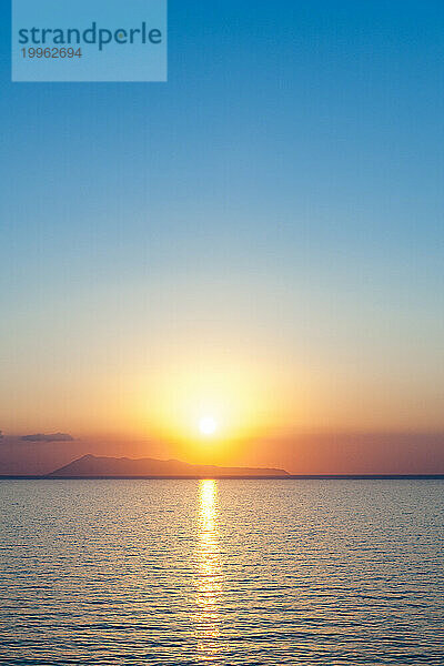 Greece  Ionian Islands  Ionian sea at sunset
