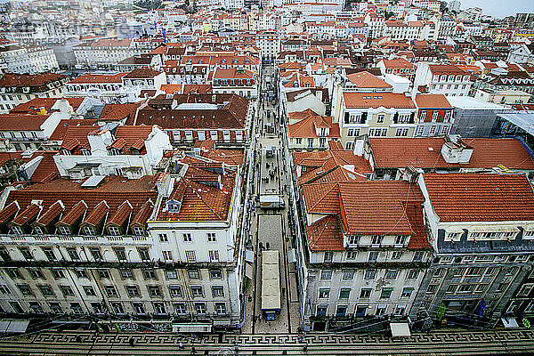 City view with building rooftops in Lisbon  Portugal