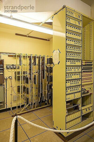 BT Frame Room Telefonzentrale im Bentwaters Cold War Museum  Suffolk  England  UK