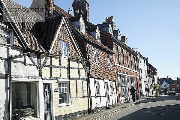 Historische Gebäude in der Silverless Street  Marlborough  Wiltshire  England  UK