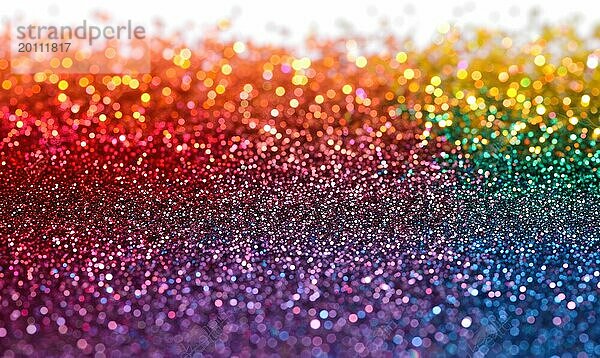 Bunte Glitter Hintergrund mit Bokeh defokussiert Lichter und Schatten AI generiert  KI generiert