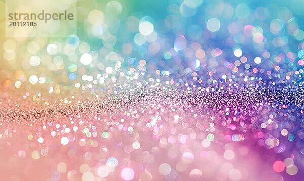 Bunte Glitzer Bokeh auf weißem Hintergrund  abstrakten Hintergrund AI generiert  KI generiert