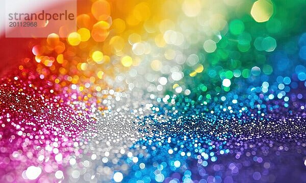 Bunte Glitter Hintergrund mit Bokeh defokussiert Lichter und Schatten AI generiert  KI generiert