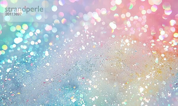 Bunte Glitter Hintergrund mit Bokeh defokussiert Lichter und Schatten AI generiert  KI generiert