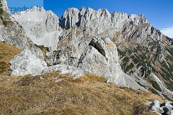 Bergwandern im Zahmen Kaiser  Tirol  Österreich  Europa