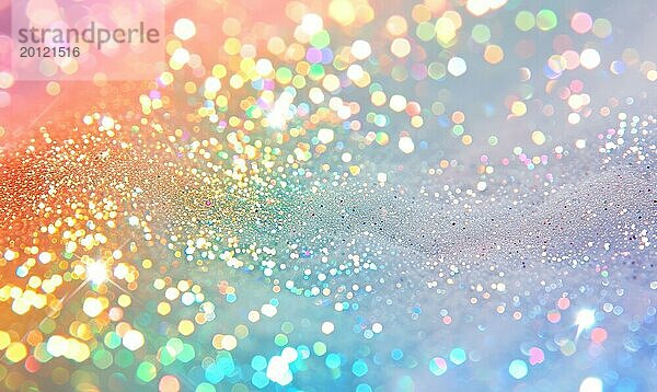 Bunte Glitter Hintergrund mit Bokeh defokussiert Lichter und Schatten AI generiert  KI generiert