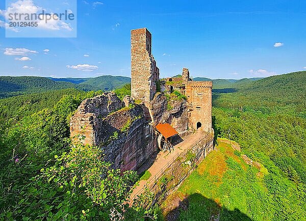 Burgruine Altdahn im Dahner Felsenland  castle ruin Altdahn in Dahn Rockland  Deutschland  Europa