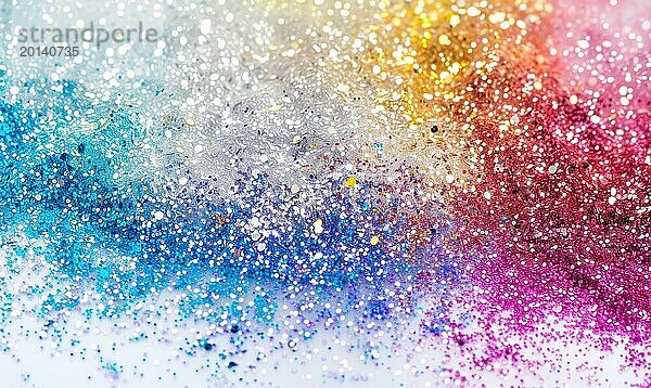 Bunte Glitter Hintergrund mit Bokeh defokussiert Lichter und Schatten AI generiert  KI generiert