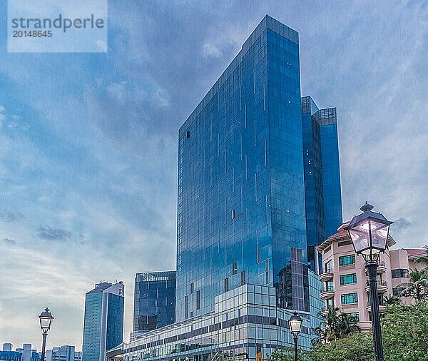 Moderne Gebäude im Zentrum von Singapur
