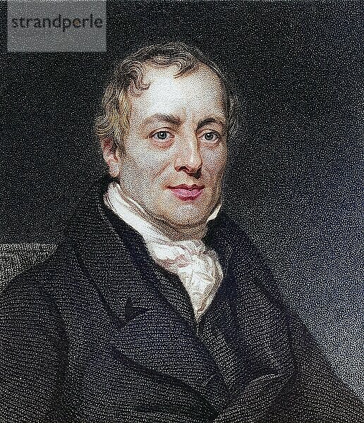 David Ricardo 1772-1823 englischer Wirtschaftswissenschaftler  Historisch  digital restaurierte Reproduktion von einer Vorlage aus dem 19. Jahrhundert  Record date not stated