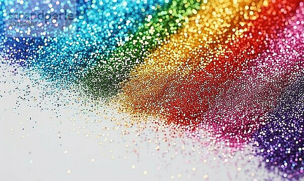 Bunte Glitter Hintergrund mit Bokeh defokussiert Lichter und Schatten AI generiert  KI generiert