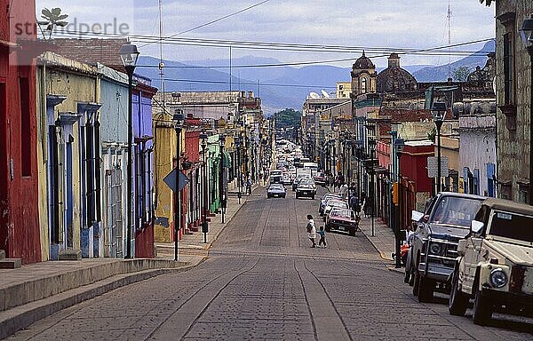 Mexiko: Oaxaca Stadt Straße  retro  vintage  alt