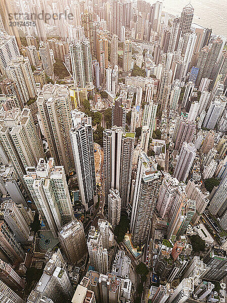 Moderne verschiedene Gebäude in der Stadt Hongkong