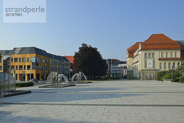 Bautzen mit Kornmarkt  Museum und neuen Einkaufszentrum.Bautzen with grain market  museum and the new shopping center