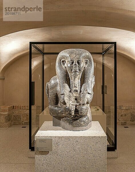 Oberteil der Statue eines Nilgottes  Ägyptisches und Neues Museum  Museumsinsel  Berlin  Deutschland  Europa