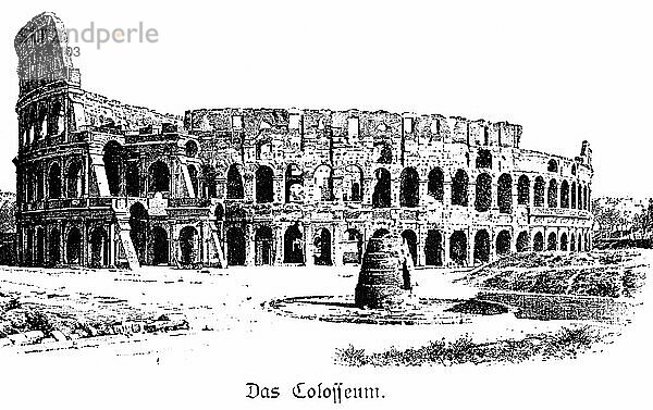 Kolosseum  Rom  Italien  historische Illustration um 1898  Europa