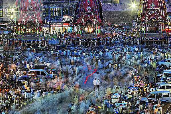 Religiöses Ratha Yatra-Fest in der Tempelstadt Puri; Puri  Orissa  Indien