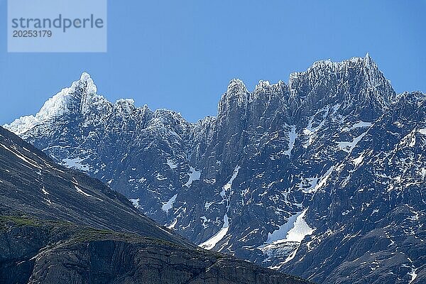 Anden  Bergkette  Nationalpark Torres del Paine  Parque Nacional Torres del Paine  Cordillera del Paine  Türme des blauen Himmels  Región de Magallanes y de la Antártica Chilena  Provinz Última Esperanza  Biosphärenreservat der UNESCO  Patagonien  Ende der Welt  Chile  Südamerika