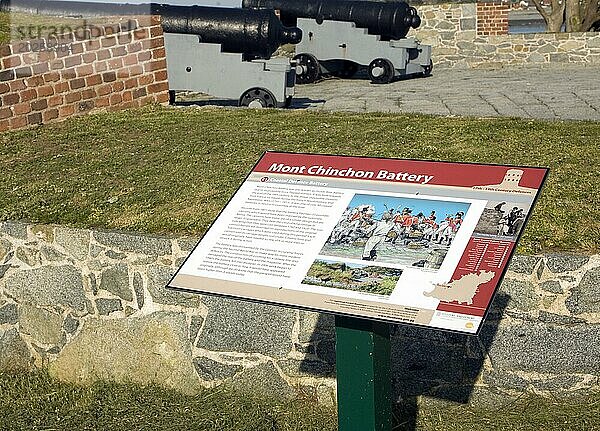 Geschützbatterie Mont Chinchon  Guernsey  Kanalinseln Artilleriestellung aus der Zeit des Napoleonischen Krieges  Europa
