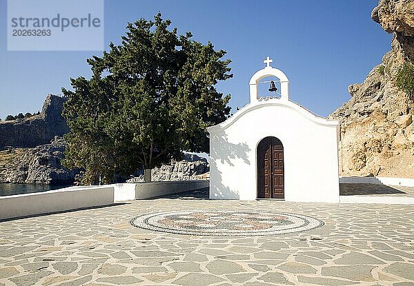Kapelle des Heiligen Paulus  Lindos  Rhodos  Griechenland  Europa
