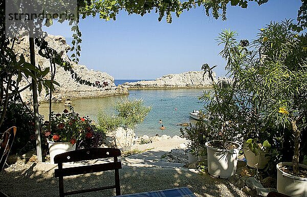 St. Paul's Bay  Agios Pavlos  Lindos  Insel Rhodos  Griechenland  Europa