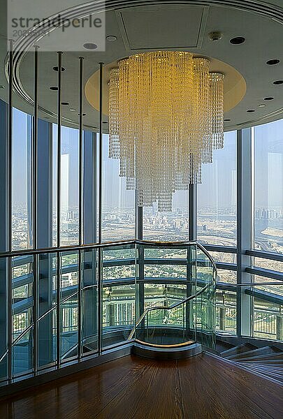 Aussichtsplattform und Innenausstattung  Burj Khalifa  Dubai  Vereinigte Arabische Emirate  Westasien  Asien