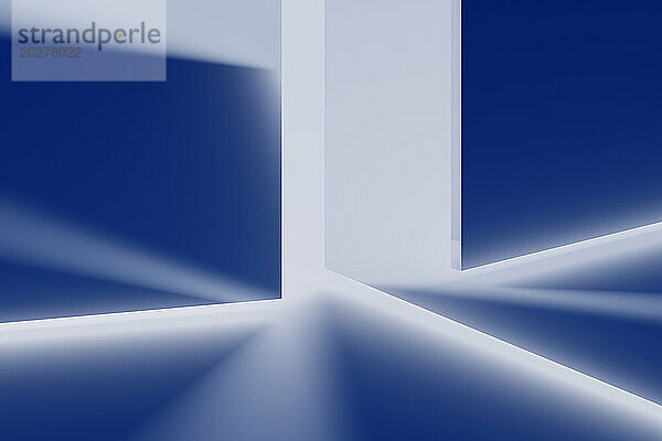 Erhellendes Licht kommt von der offenen blauen Tür