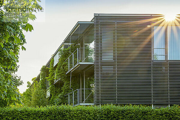 Moderne Gebäude in München  Bayern  Deutschland an einem sonnigen Tag