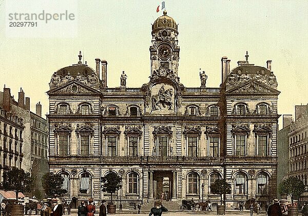 Lyon. Hôtel de Ville  Frankreich  um 1890  Historisch  digital restaurierte Reproduktion von einer Vorlage aus dem 19. Jahrhundert  Europa