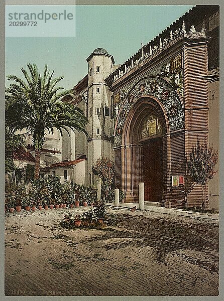 Portico del Convento de Santa Paula  Sevilla  Andalusien  Spanien  um 1890  Historisch  digital restaurierte Reproduktion von einer Vorlage aus dem 19. Jahrhundert  Europa