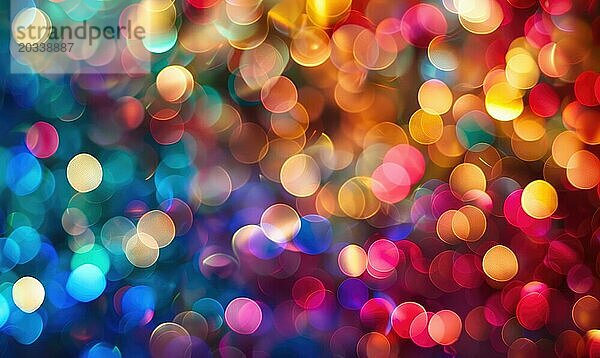 Bunte Bokeh Lichter schaffen eine festliche Atmosphäre  abstrakten Hintergrund AI generiert  KI generiert