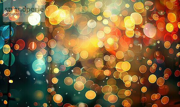 Glitzernde Bokeh Lichter schaffen eine magische Atmosphäre  abstrakter Hintergrund AI generiert  KI generiert