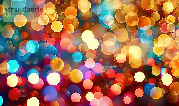 Bunte Bokeh Lichter schaffen eine festliche Atmosphäre  abstrakten Hintergrund AI generiert  KI generiert