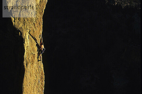 Kletterer im Smith Rock State Park  Oregon  USA