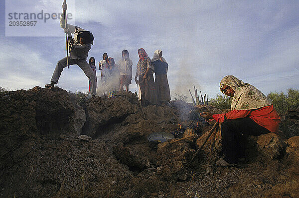 Seri-Indianer auf Honigjagd  Puenta Chueca  Mexiko.
