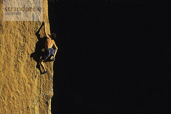 Kletterer im Smith Rock State Park  Oregon  USA