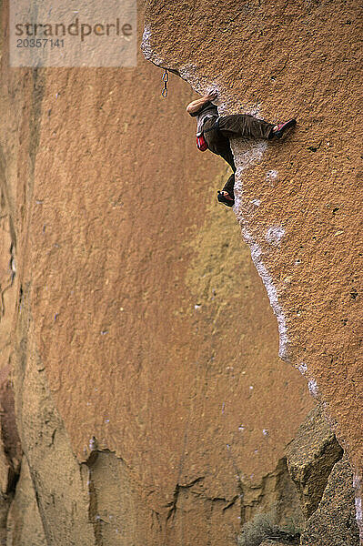 Kletterer im Smith Rock State Park  Oregon  USA