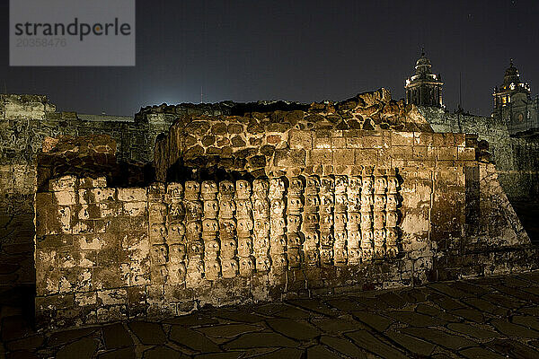 Tzompantli-Stein  Templo Mayor  Mexiko-Stadt  Mexiko