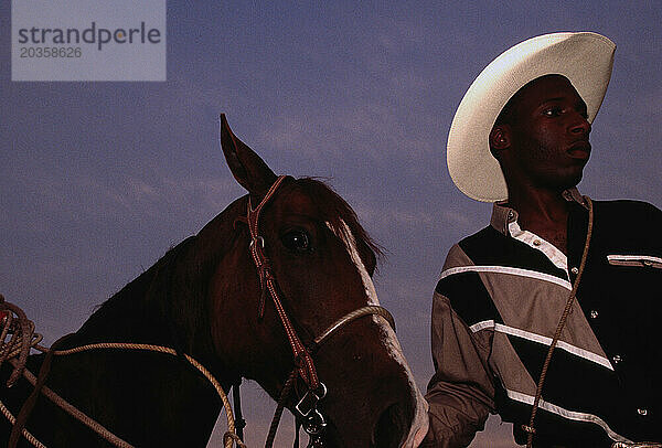 Afroamerikanischer Cowboy.