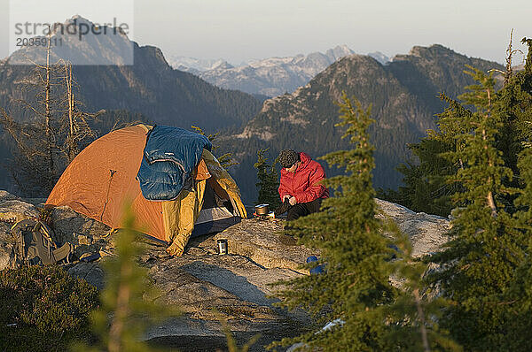 Rucksacktour auf dem Goat Mountain. Nord-Vancouver  British Columbia. Kanada