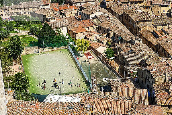 Überblick über San Gimignano  Toskana  Italien