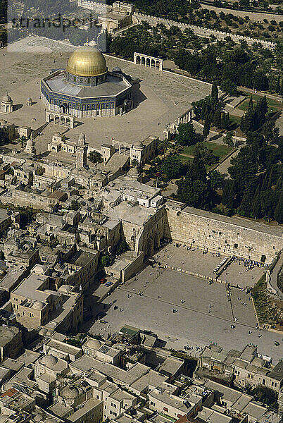 Luftaufnahme des Felsendoms  Jerusalem  Israel.