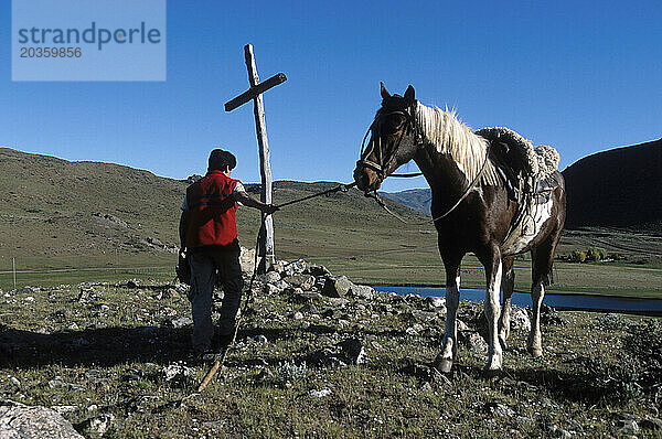 Mapuche-Mann in Patagonien  Argentinien