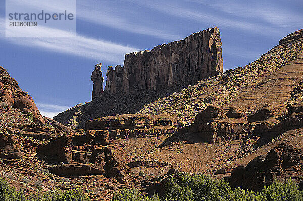 Der Priester und das Pfarrhaus  Castle Valley  Utah  USA.