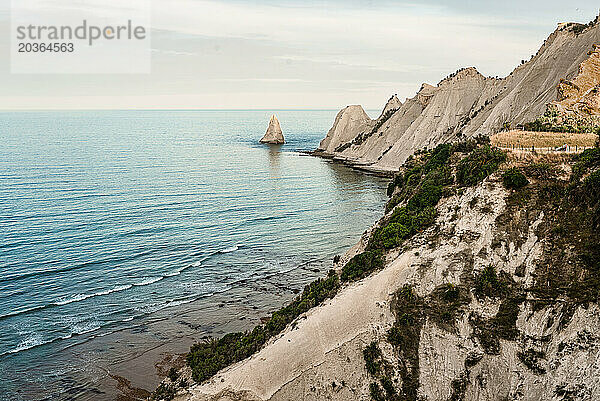 Blick auf die Klippen am Cape Kidnappers in Hawke's Bay  Neuseeland