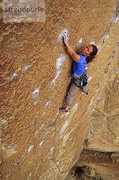 Kletterer im Smith Rock State Park  Oregon  USA