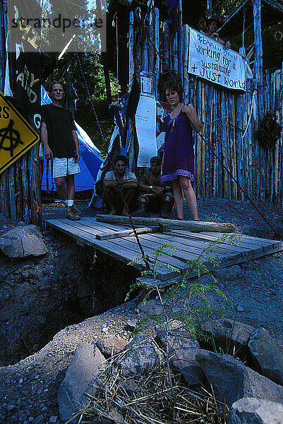 Straßensperre für Aktivisten in Oregon.