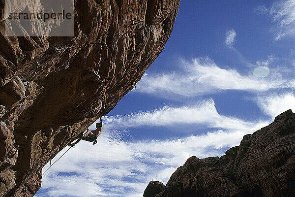 Bergsteiger. Rote Felsen  Las Vegas  Nevada  USA.